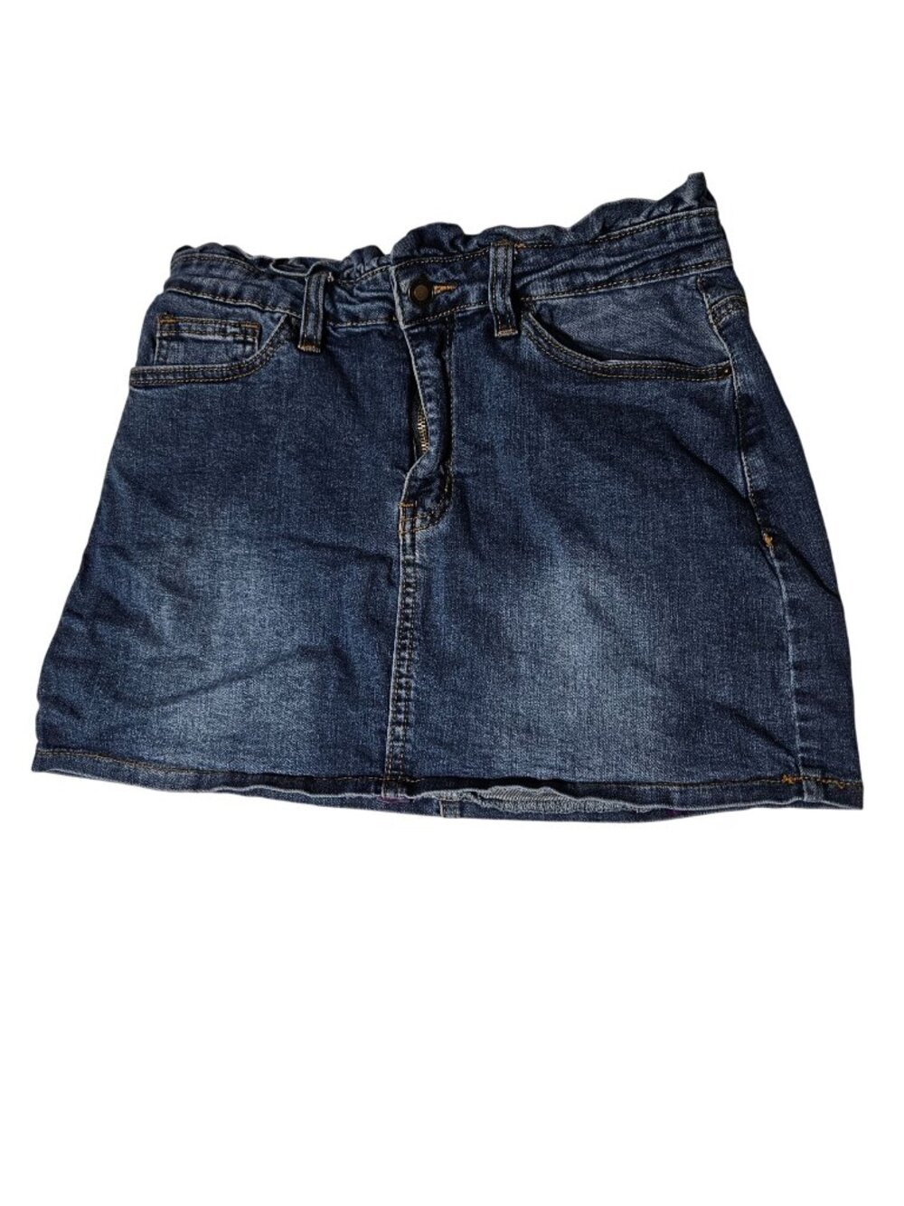 Angel Kiss Jean Mini Skirt Size Medium  Y2K Dark Wash Denim A Line Casual